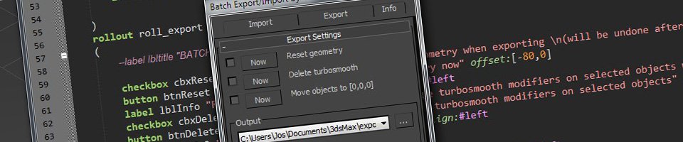 Batch export/import