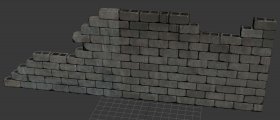 Cinder block wall