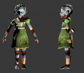 Gatherer Girl Robot
