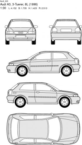 Audi A3, 3-Tuerer, 8L (1996)
