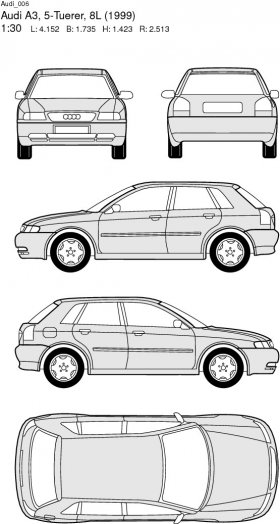 Audi A3, 5-Tuerer, 8L (1999)