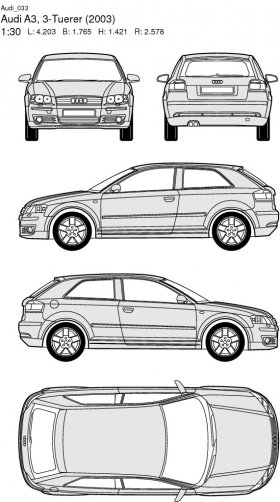 Audi A3, 3-Tuerer  (2003)