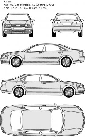 Audi A8,  Langversion, 4.2 Quattro (2003)