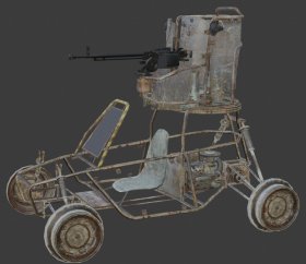 Railcart Buggy with machine gun tower