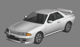 Nissan Skyline GTR R32 Low Poly