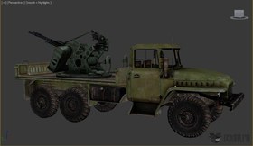 Truck Ural Rear Gun