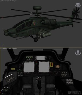 Apache AH-64 + interior