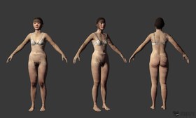 Naked Japanese girl
