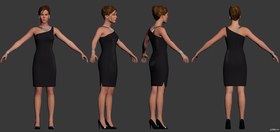 Nicole Hunter (black dress)