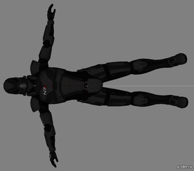 Shepard Default N7 Armor With Death Mask